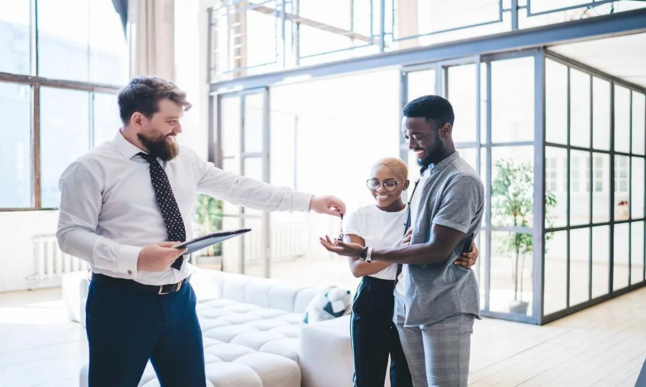 Home buying with mortgage lender referral showing buyers meeting trusted mortgage professionals, comparing loan options, reviewing financial documents, and securing home financing.